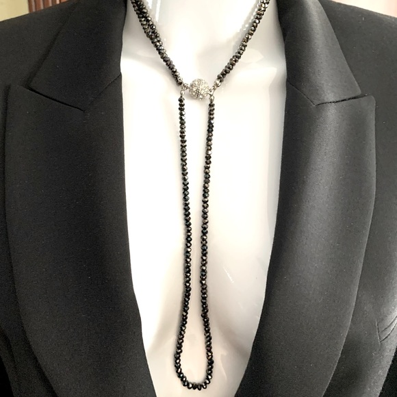 Shiny chique three string necklace shiny magnetic clasps multiple ways of wear - Picture 6 of 12